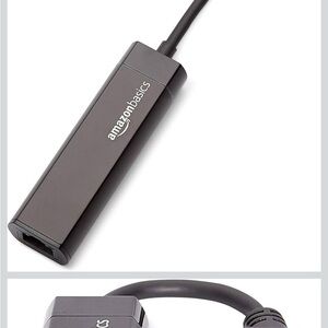 Amazon Basics Black Ethernet Adapter Brand new. Excellent experience!!